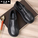 Philoman 100% top layer cowhide men's shoes leather shoes casual men's soft sole spring and autumn wide foot one foot soft leather men's casual shoes brown-15051 genuine leather four-season shoes 39