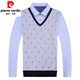 皮尔卡丹（pierre cardin）2025新款男士纯棉假两件衬衫加绒加厚春秋季保暖上衣 3878红色 4XL 190