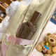 
Curious cat cute little bear schoolbag female junior high school student plush cartoon doll large capacity backpack elementary school student backpack blue pink [with big bear doll + candy rabbit]