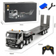 Huina Toys Fernbedienung Halbverdacher Flachanhänger Elektrischer Lkw Großer Transportwagen Kindertechnik Fahrzeug Jungen Spielzeug Fernbedienung Anhänger Fernbedienung Flachdown (eine Reihe von Körper wiederaufladbaren Batterien)