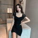 Die Nisi Nightclub Night Shop cubre el vientre y hace que las mujeres se vean delgadas de trabajo de verano ropa de trabajo nocturno de club nocturno Técnico de sauna Muja White M (95-105Jin [Jin iguala 0.5 kg])