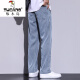 
Woodpecker casual pants for men 2025 new fashion brand straight loose men's pants Tennis wide-leg men's long pants men's summer thin 1048 black 4XL