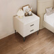Sophia Slate Bedside Table Bedroom Small Storage Cabinet Bedside Cabinet Storage Cabinet All-in-one Modern Simple Home Furnishings Milk White Minimalist Bedside Table