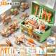 Floating children's educational screws toy tool box 3 to 6 assembly repair tool set boy assembly screws hands-on 145-piece set green hand box