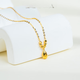 Xuecong Zokai 18K gold plain gold necklace, simple and romantic K gold pendant, design-inspired color gold pendant, multiple options, long water drop style (approximately 2-2.1 grams)