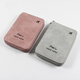 Multifunction RFID anti-theft passport clip ID card bag travel zipper air ticket men and women wallet passport bag cover brown
