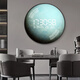 Kleine Gemälde Uhr High-End-Sense kreisförmiger Mond Esszimmer Hänge elektronische Uhr Wanduhr Wohnzimmer 2025 Neue Style-Eingang Dekorative Maluhr ZP3893 [LED Digital Display Screen-Can immer eingestellt werden] 47 Zoll 120*120 cm [elektrisches Modell mit Lichtern]
