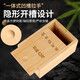 Mengda traditional walking fishing bamboo and wooden earthworm box wild fishing wooden fishing gear pull-out cover lugworm red worm box bait live bait box solid wood lanyard earthworm box large size free towel