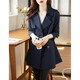 Shang Jing Windbreaker Jacke für Frauen mittelgroße kleine doppelte Farbfarbe High-End-Mode schlanker Windbreaker Marine Blue L.