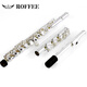 
ROFFEE flute instrument 17 open and closed hole dual-purpose silver-plated flute students beginners playing elbow flute instrument 17 hole C-tuning white copper open and closed hole dual-purpose 505 college level