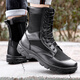 
3638 new combat boots men's ultra-light summer Martin boots breathable high-top outdoor work boots zipper tactical boots security boots mesh combat boots (with zippers) three seconds to put on and take off 42 [260]