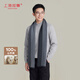 Shanghai Story 2024 Autumn and Winter New Cashmere Scarf Men's Thickened, Soft and Versatile Scarf for Elders Gift Box Minimalist Fashion - Light Gray