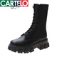 Картоловые маленькие усиленные ботинки Martin British Style High Top Women's Women 2025 Spring и осенняя толстая единственная сапоги белые ботинки в середине труба черные 37