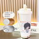 Zeitagent Cup Peripherieal Chengxia fei Ven Land Guang Edelstahl Thermoshöhe Strohwasserbecher Doppelgetränk BXAB15568 Agent Keramikverkleidung Inner Liner-520ml mit Lanyard