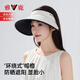 Yalu sun hat women's summer anti-UV large brim face-covering sun hat showing face small hollow top sun hat