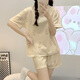 GTYUWVG睡衣女夏天短袖卡通可爱兔子2025年春夏季韩版圆领家居服套装 1049萝卜兔 M  建议体重75-95斤