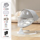 
[New] Baby Electric Rocking Chair Multi-function Soothing Chair Collecting Baby Artifact Baby Electric Rocking Chair Gift Gray + Five-Piece Set [without Battery]