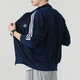 阿迪达斯 （adidas）三叶草外套男2025年春季户外训练针织翻领夹克休闲运动服IR9893 IR9893/深靛蓝/店长推荐 2XL
