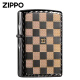 ZIPPO original lighter genuine windproof black ice plaid men's personal lettering Black ice plaid 3 [new machine oil-free] DY9902ZB