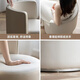 Tizian Hauptschlafzimmer Make-up-Stuhl für Mädchen Schlafzimmer Leichte luxuriöse luxuriöse Make-up-Hocker Rotatierbarer Dressing Hocker Backhalde Schminktisch Stuhl [rotierender Stil] Off-weiße Ballettstuhl-Lederoberfläche