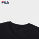 FILA official men's knitted short-sleeved shirt 2025 summer new fashion casual simple basic round neck T-shirt Legend Blue-NV M 170/92A/M