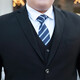 Fanqi Teenager High School Student Dress Suit Uniforme grande taille Suisse pour hommes plus gras plus gros costume d'affaires à double bouton bleu marine (costume + pantalon + chemise + cheval 10xl 225: 290-310jin [Jin est égal à 0,5 kg]