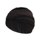 Sanqihu swimming cap for women with long hair, special for not tying the head, cute Japanese face-showing small enlarged head circumference, black trendy fabric, enlarged black cap + earplugs and nose clip set