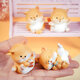 Süße kleine Shiba Inu Desktop Ornamente Japanische Auto -Inneneinrichtung für Freunde und Besties Geburtstagsgeschenke für Frauen. Eine Reihe von Xiaochai + Geschenktüten ( + Wickelpapier)