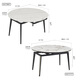 KUKA modern slate dining table and chairs for home square to round retractable round table DS7186T dining table + folded gray chairs *6