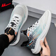 
Huili men's shoes sports shoes men's 2025 new spring shock-absorbing light running shoes men's shoes 1585 white, blue and yellow 39
