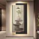 
ZOCI entrance decoration painting facing the door 2024 high-end modern light luxury entrance decoration painting simple high-end sense lights into the home T12347 60*120cm power bank remote control UV carving + crystal