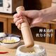 LNGA LANDGRE Jingdezhen high-quality garlic mortar household ceramic garlic mash artifact manual mash medicine jar beating bowl jar stone mortar old ceramic garlic masher-650ml