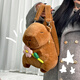 Disney Kapibala Capybara Backpack Doll Cute Doll Girls Schoolbag Backpack Large Capacity Plush versatile Kapibala Orange Style