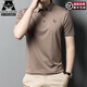 Ajgneamain Italienisch Licht Luxus High-End Herren Sommer kurzärmeliges Polo-Hemd Traaceless Business Casual halbärmelige, feste Farbe Herren 9859 Leichter Kaffee [kein Traaceless, kein Eisen und Anti-Falten] 3xl 190/56 [vorgeschlagen 170-190jin [Jin Equals 0,5 kg]]]
