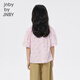 jnby by JNBY江南布衣童装春夏衬衫蝴蝶结花苞短袖抽褶可爱女童儿童1N3212470 690杂粉 120 cm