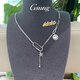 GsunG new platinum PT950 heart-shaped pendant for women, platinum fashion love set chain, real gold Chopard necklace as a gift, priced by gram, contact customer service before bidding