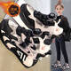 Chuangjingyi choisit des chaussures de sport pour enfants plus des filles en velours chaussures de coton en hiver plus des filles épaissantes en velours en automne et en hiver Running Anti-slip et chaude chance pour enfants 9731-1 rose (chaussures en coton plus épaississement en velours) Taille 30