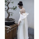 
Indulgent light wedding dress niche new style bride outfit wedding welcome tiara simple tube top evening dress temperament tube top XS