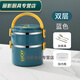 He Jian Gong Insulated Lunch Box 4-Hour Insulated Heating Rechargeable Work Multi-layer Lunch Box with Lid Office Workers Insulated Rice Blue and Yellow 2-Zeng Tableware