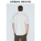 UR [Kombination] 2025 Sommer neuer Herren Tendy Leisure Ultra locker Kontrast gedrucktes Strickjacke UMV250025 Dieser weiße (niedrigere) S (XS-S)