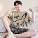 Yuyiwei Pajamas Boy Summer Coton Pure Coton Short Shorts Cartoon Cartoon Étudiant adolescent mignon Loose plus taille mince DMY6621 M Petite taille M hauteur 155 Poids 80-90 Jin [Jin est égal à 0,5 kg]