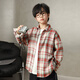 LUSON Chen Dazhu Boys' Shirts Spring and Autumn New Boys Casual Jackets Children's Thin Early Autumn Shirts New Year's Eve Clothes