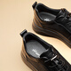 Harson Herrenschuhe Casual Lederschuhe Schaffell bequeme dicke Sohle Pendelbekleidung-resistente Business Casual Shoes Black 41