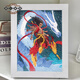 哪吒2魔童闹海钻石画儿童手工diy材料包之钻石贴画钻石绣5D幼 7372相框+工具