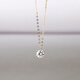 Liangxue Korea imported pure 14K gold small pendant shining zircon simple pendant necklace matching clavicle chain for women separate pendant without chain pure 14K gold