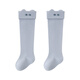 Growing baby stockings spring and autumn thin pure cotton antibacterial cotton socks newborn baby boneless knee-high socks light gray + blue + yellow 10A antibacterial boneless anti-pilling 3 pairs 0-1 years old S size (recommended foot length 8-10cm)
