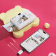 SONGDIAN Instant Strawberry Bear co-branded camera with front and rear dual-shot, one-time imaging and instant travel gift DC505 white 32G memory + 10 pieces of photo paper