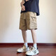 Jeanswest Workwear Shorts Herren Sommer 2025 NEUE ICE SILD COOL CLASSIGKEITEN HALLE HOLLEN MENSCHE VON MENSCHLICHE VERSATILE Fünf-Punkte-Hosen DK701 Grün 3xl Größe (170 ~ 190jin [Jin gleich 0,5 kg] tragbar)