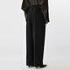 Jnby [même modèle dans le centre commercial] 25 printemps nouveau produit pantalon décontracté femmes pantalons droits lâches 5p2e12110 001 / noir xl