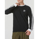 Adidas (adidas) Clover Männer Top 2025 Sommer Neue Mode dreistreifen schwarz-weiß runde Nacken lässig Langarm T-Shirt Ia4877 Black S
